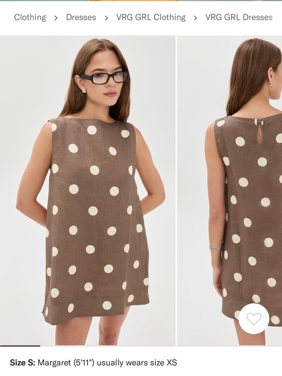 Vrg Grl Dresses & Skirts - VRG GRL Brown Polka Dot Sleeveless Mini Dress